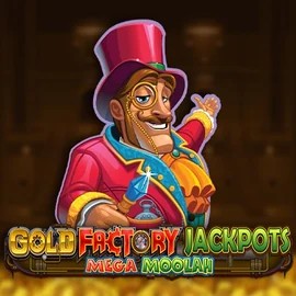 Gold Factory Jackpots Mega Moolah online game logo by Aurum Signature Studios on bet-442.co.uk